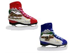 Magnet Winter Schlittschuh blau und rot, 2 assortiert