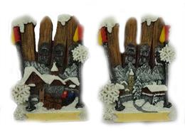 Magnet Winter Ski mit Berge, 2 assortiert