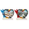 Magnet Winterlandschaft Herzform mit Ski und Berglandschaft, 2 assortiert
