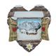 Magnet Winterlandschaft Herzform und Holzladen