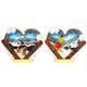 Magnet Winterlandschaft in Holzherz und Ski, 2 assortiert