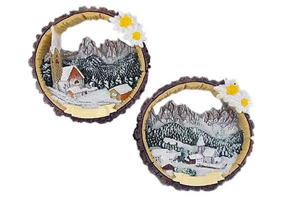 Magnet Winterlandschaft in Holzrinde, 2 assortiert