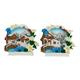 Magnet Winterlandschaft mit Edelweiss und Enzian, 2 assortiert