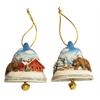 Magnet Winterlandschaft mit Glocke und Winterbär, 2 assortiert