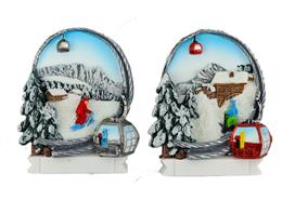 Magnet Winterlandschaft mit Ski Piste und Gondel, 2 assortiert