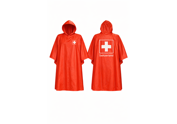 Mehrweg-Poncho Schweiz für Erwachsene
