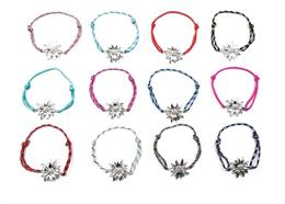 Metall-Armband glänzend, Edelweiss, 12 ass.