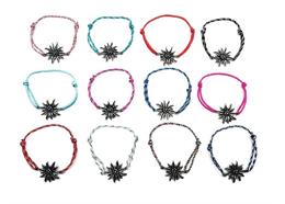 Metall-Armband matt, Edelweiss, 12 ass.3x1cm
