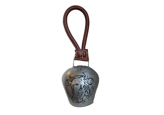 Metall Glocke, klein "Kuh", 10 x 10 cm