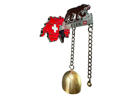 Metall Magnet Bern Bär und Glocke