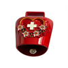 Metall Magnet Glocke Herz Schweizerkreuz mit Edelweiss