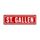 Metall Magnet Schild St. Gallen