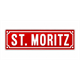 Metall Magnet Schild St. Moritz