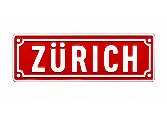 Metall Magnet Schild Zürich
