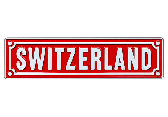 Metall Magnet Switzerland Schild
