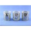 Metall-Teelichtglas "Weihnacht" filigran milchglas-silber sort. D7.5 H8cm