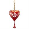 Metallherz rot mit Glocke zum aufhängen, 24 x 14 x 3cm