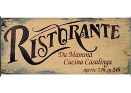 Metallschild "Restaurant bei Mama" italienisch