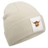 Mütze Blumenhochlandrind sand beige