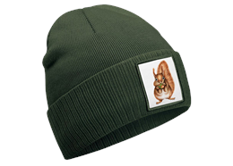 Mütze Eichhörnchen olive grün
