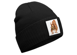 Mütze Eichhörnchen schwarz