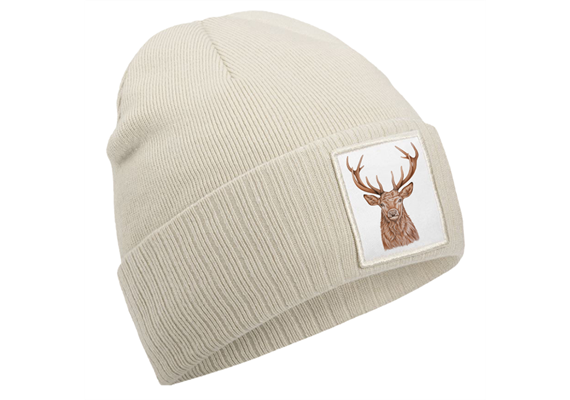 Mütze Hirsch sand beige