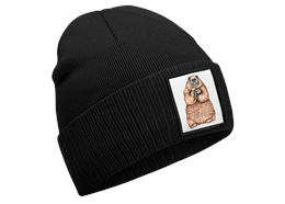 Mütze Murmeltier schwarz