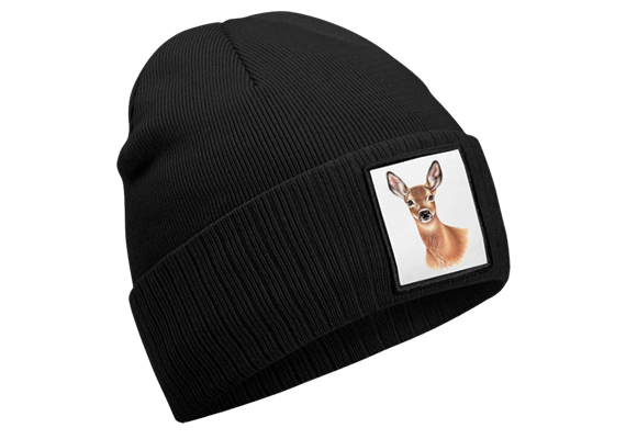Mütze Reh schwarz