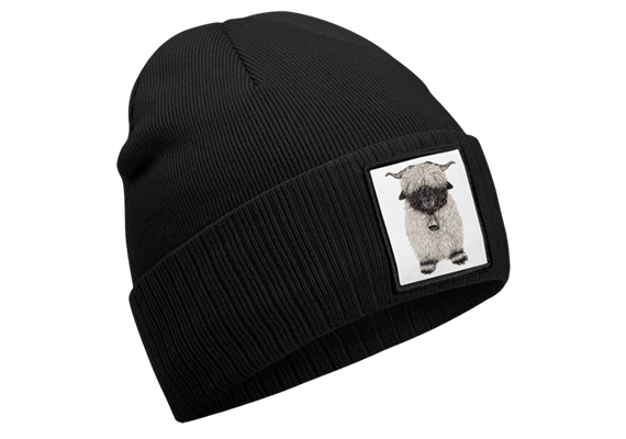 Mütze Schwarznasenschaf, schwarz