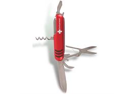 Multi-Funktion Taschenmesser rot, 9.3 x 2.5 cm - Switzerland