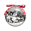 Ornament Dekokugel mit Scherenschnitt transparent