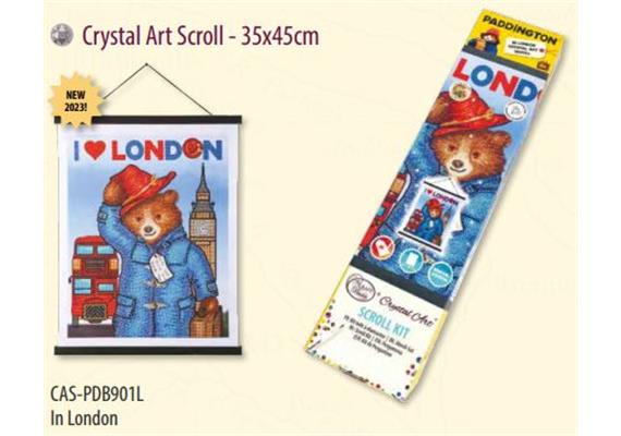 Paddington in London, Crystal Art Scroll 35x45cm
