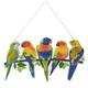 Papageien-Paradies, Crystal Art hängende Wanddekoration