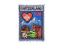 Patch zum Aufbügeln, Briefmarke 1291 Switzerland 6 x 4.3cm