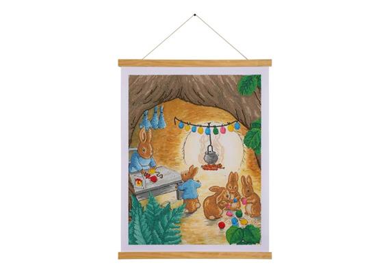 Peter Rabbit Burrow, Crystal Art Scroll 35x45cm