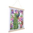 Pfau mit Pfingstrosen, Crystal Art Scroll 35x45cm | Bild 2