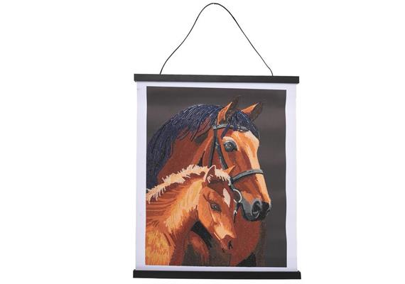 Pferde, Crystal Art Scroll 35x45cm