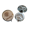 Pillendose mit Edelweiss mit Switzerland Gravur