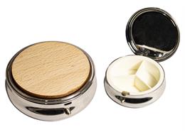 Pillendose mit Holzdeckel