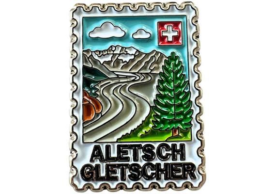 Pin Briefmarke Aletschgletscher, 25mm