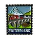Pin Briefmarke Switzerland Matterhorn mit Zug, 25mm