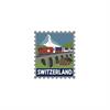 Pin Briefmarke Switzerland Matterhorn mit Zug, 25mm