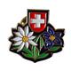 Pin Edelweiss mit Enzian, 20 mm