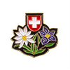 Pin Edelweiss mit Enzian, 20 mm