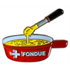 Pin Fondue mit Gabel, 30mm