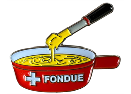 Pin Fondue mit Käse, 30mm