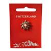 Pin Goldblume ® Schweiz-Tourismus, auf Kärtchen