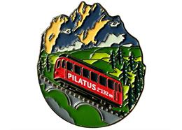 Pin Pilatus mit Zug, 30mm