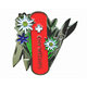 Pin Sackmesser mit Edelweiss - Switzerland, 35mm