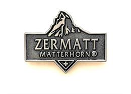 Pin Zermatt Matterhorn antik silber farbig